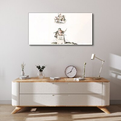 Mythological inspirations in pastel tones Print on canvas
