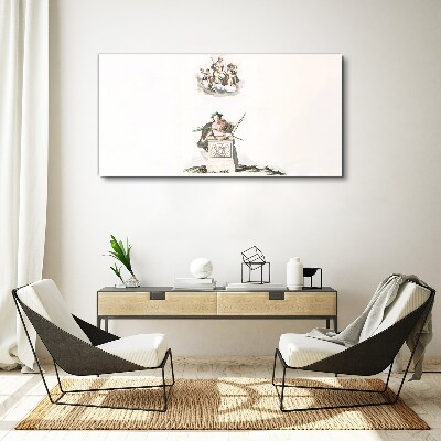 Mythological inspirations in pastel tones Print on canvas
