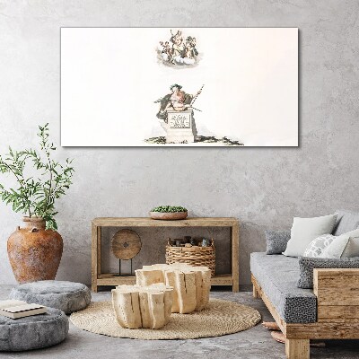 Mythological inspirations in pastel tones Print on canvas