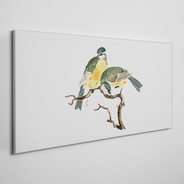 Winged friendships on a branch Print on canvas