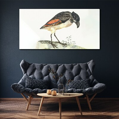 A bird against a natural background Canvas wall art