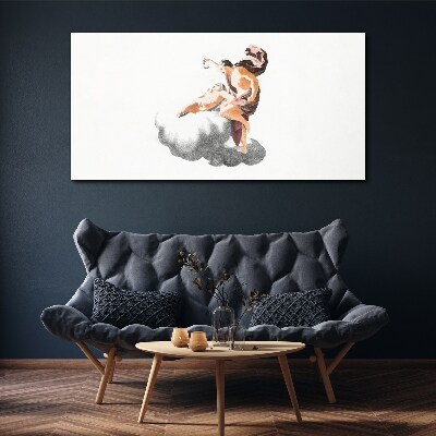 Angel on a cloud Print on canvas