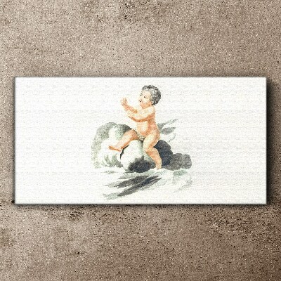 Childlike joy on a cloud Print on canvas