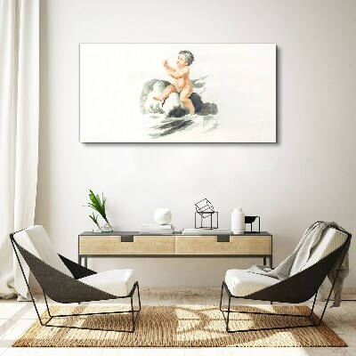 Childlike joy on a cloud Print on canvas