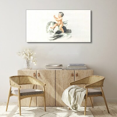Childlike joy on a cloud Print on canvas