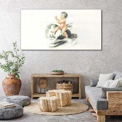 Childlike joy on a cloud Print on canvas