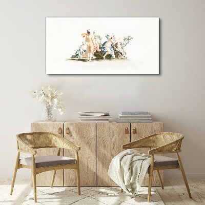 Mythological scene in pastel colors Canvas wall art
