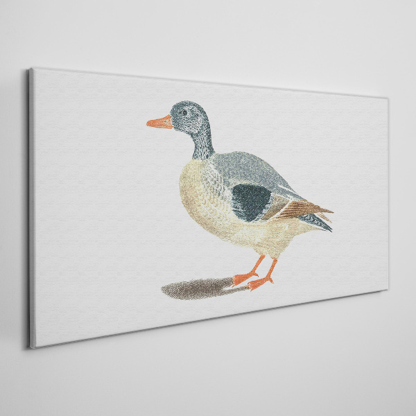 Duck in pastel shades Print on canvas