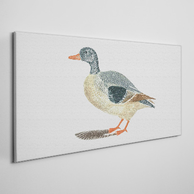 Duck in pastel shades Print on canvas