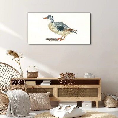 Duck in pastel shades Print on canvas