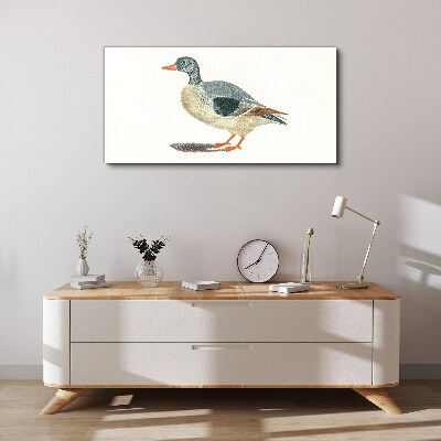 Duck in pastel shades Print on canvas