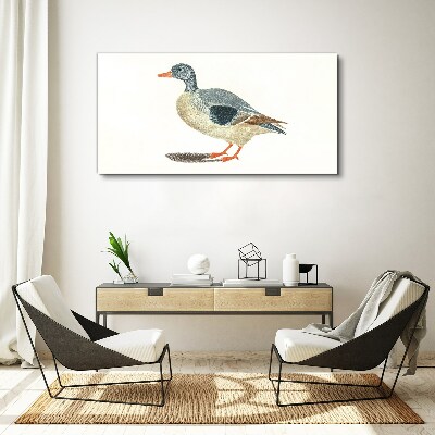 Duck in pastel shades Print on canvas