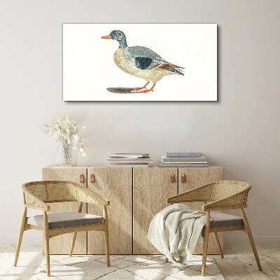 Duck in pastel shades Print on canvas
