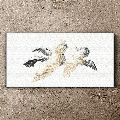 Angels in the clouds Canvas wall art
