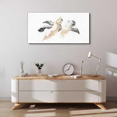 Angels in the clouds Canvas wall art