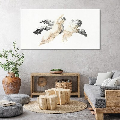 Angels in the clouds Canvas wall art