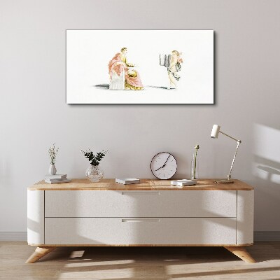 Conversation with an angel Print on canvas