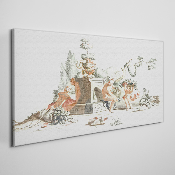 Mythological scene with characters Print on canvas