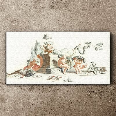 Mythological scene with characters Print on canvas