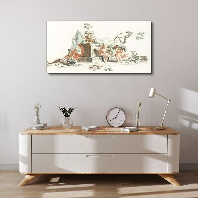 Mythological scene with characters Print on canvas