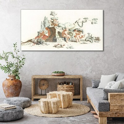 Mythological scene with characters Print on canvas