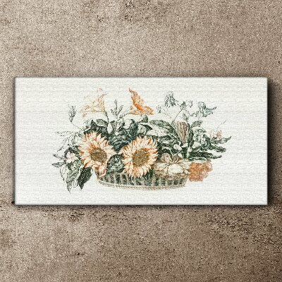 Figure flowers plant Canvas Wall art