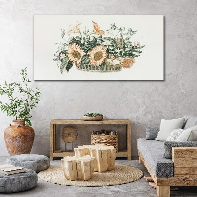 Figure flowers plant Canvas Wall art