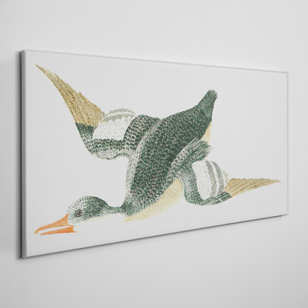 Flying bird in pastel colors Print on canvas