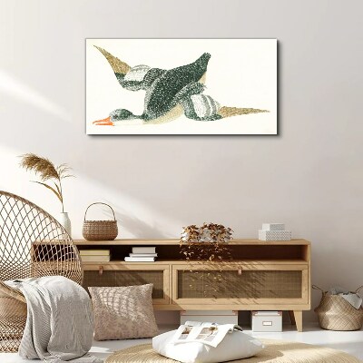 Flying bird in pastel colors Print on canvas