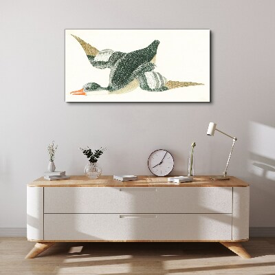 Flying bird in pastel colors Print on canvas