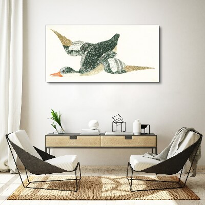 Drawing animal bird duck Canvas Wall art