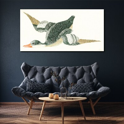 Flying bird in pastel colors Print on canvas