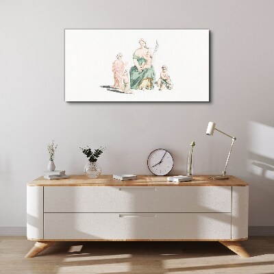 Family in pastel shades Canvas wall art