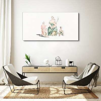 Family in pastel shades Canvas wall art