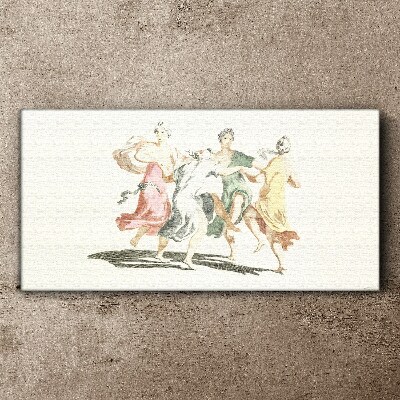 Dancing figures in pastel colors Print on canvas