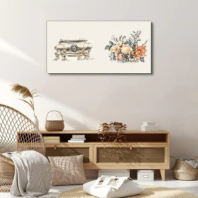Still life with a vase and flowers Print on canvas
