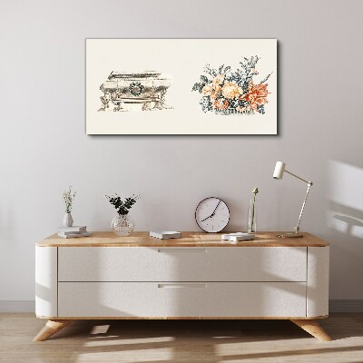Still life with a vase and flowers Print on canvas
