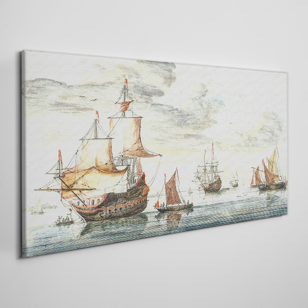 Cruise of historic sailing ships Print on canvas