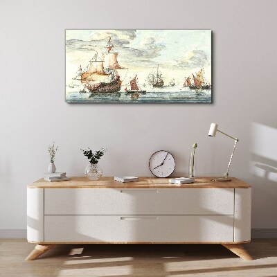 Cruise of historic sailing ships Print on canvas