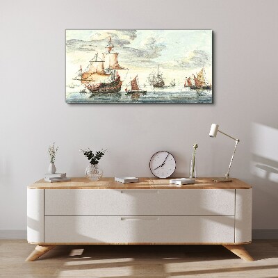 Ships ocean sea sky Canvas Wall art