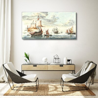 Ships ocean sea sky Canvas Wall art