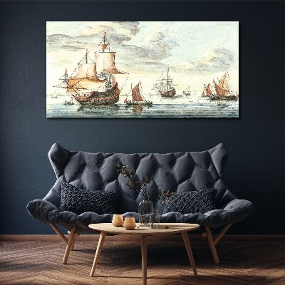 Ships ocean sea sky Canvas Wall art