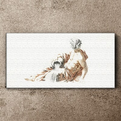 Mythological man with a jug Print on canvas