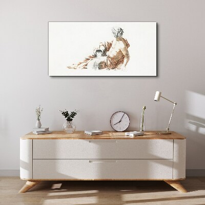 Mythological man with a jug Print on canvas