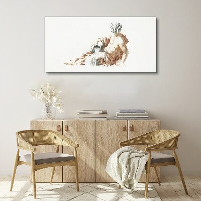 Mythological man with a jug Print on canvas