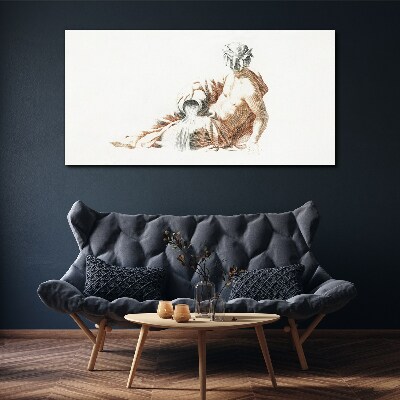 Mythological man with a jug Print on canvas