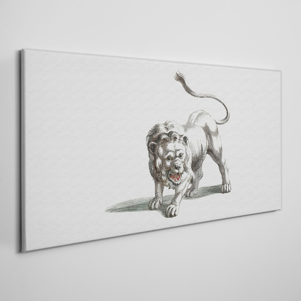 Lion in Motion Print on canvas