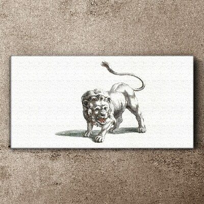 Lion in Motion Print on canvas