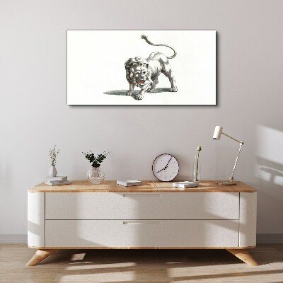 Lion in Motion Print on canvas