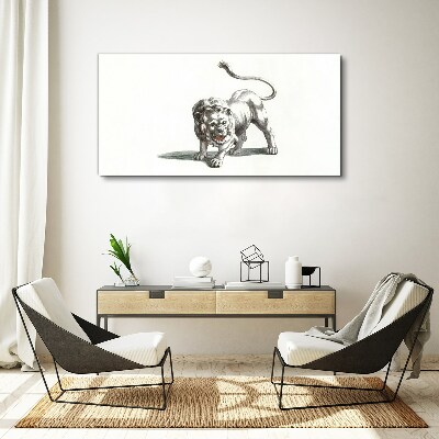 Lion in Motion Print on canvas